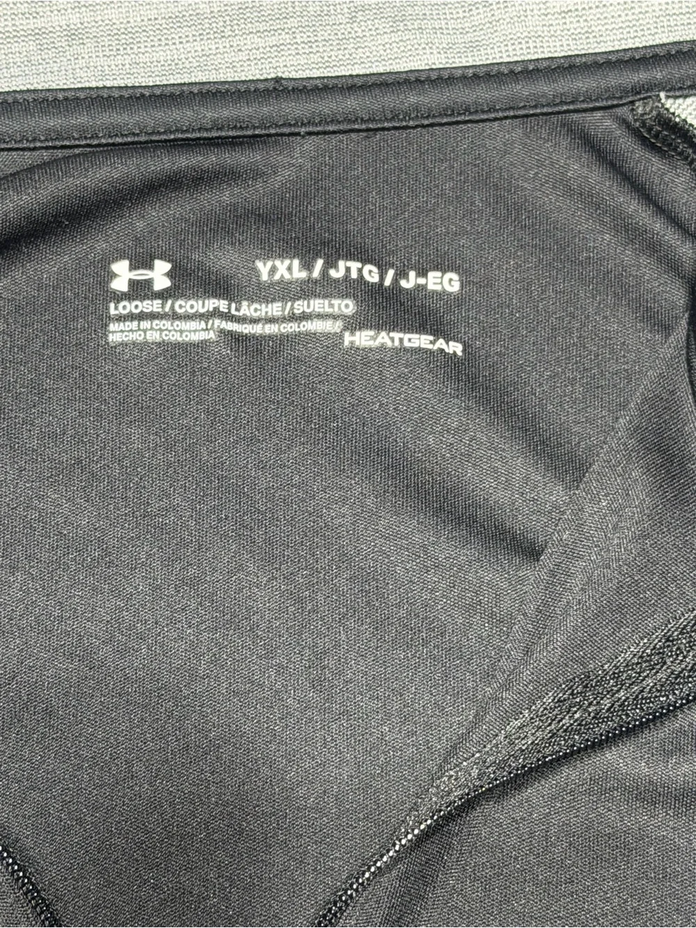 Youth Under Armour Black and Grey Performance Quarter-Zip‎ Pullover